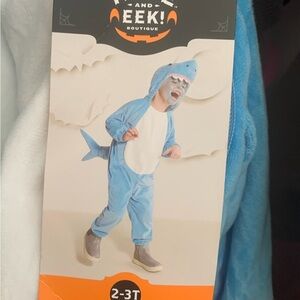 Hyde & EEK! BLUE SHARK Halloween Costume Jumpsuit 2-3T New